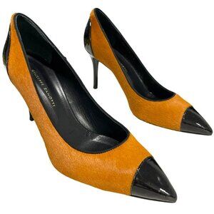 Giuseppe Zanotti Pony Hair Pointed Toe Heels Shoes Sz 38 US 8 NEW